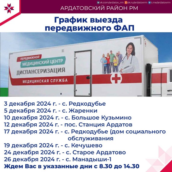 О графике ФАП информирует администрация Ардатовского района. О графике ФАП информирует администрация Ардатовского района.